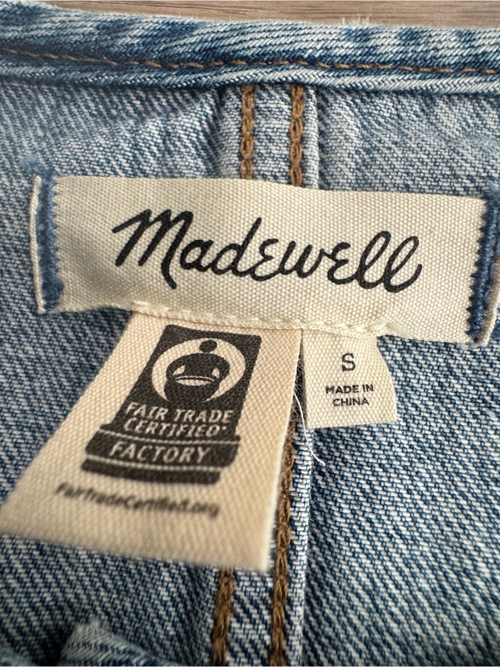 Madewell Denim Claremont Drawstring Jacket in Saybrook Wash Sz S - Picture 2 of 6